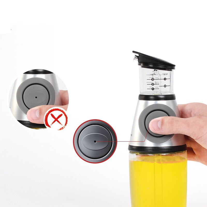 500ml Creative Kitchen Supplies Glass Seasoning Bottle Cooking Oil Bottle Leakproof Metering Oil Bottles For Soy Sauce Vinegar