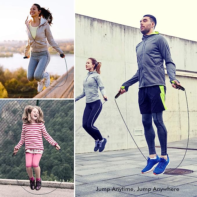 Tangle-free Quick Jump Rope Cable with Ball Bearings