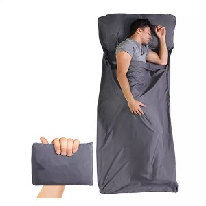 Polyester Sleeping Bag Liner – Lightweight Sleeping Sack for Camping, Traveling, Hotels – Smooth & Breathable Fabric