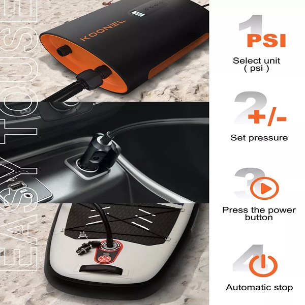 Share High quality factory price surfing inflatable sup paddle board kayak accessories pump electrical air pump