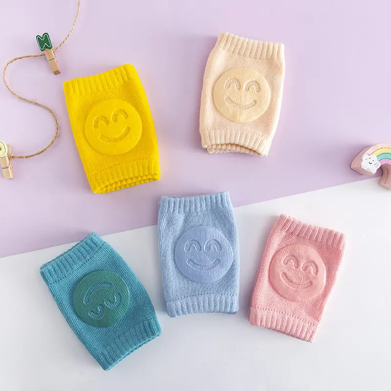 baby Cheap Cute Protector Love Smile Anti Slip Baby Crawling Elbow And Knee Pads Cotton Baby Knee