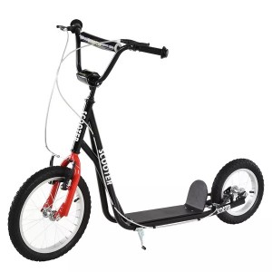 Inflatable Front Wheel Scooter Children Kids Outdoor Foot Scooters 2 Wheels Adjustable Kick Scooter