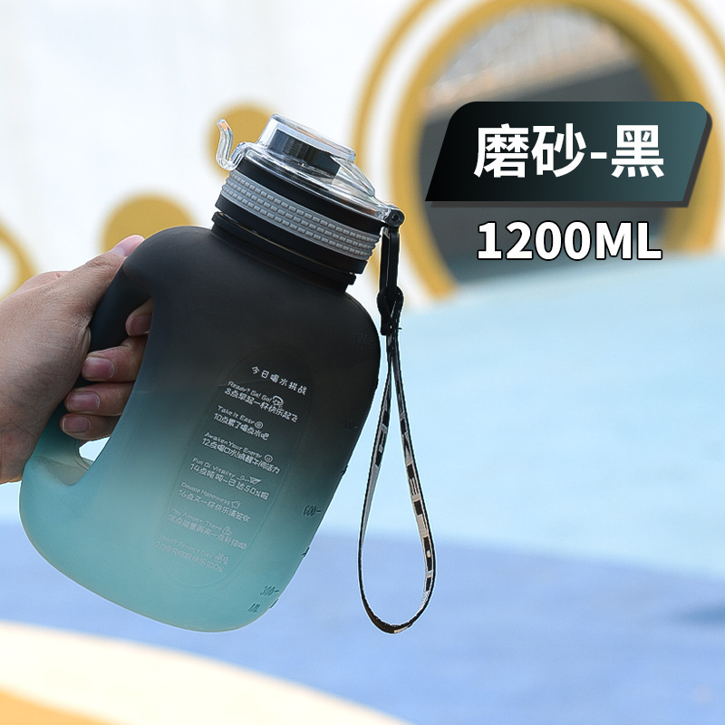Internet celebrity small ton barrel, large capacity sports fitness male and female students portable plastic cup, potbelly space cup ton ton
