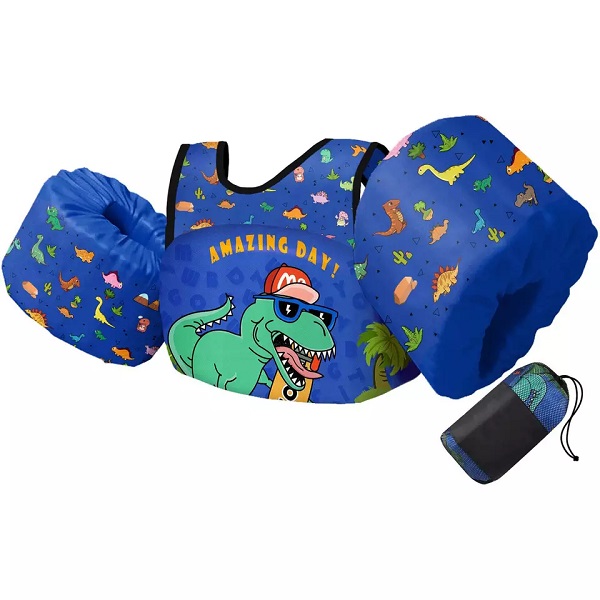 Life Jacket Learn Swimming Training Flotation Swimming Aid Arm Wings Swim Vest with Adjustable Safety Strap