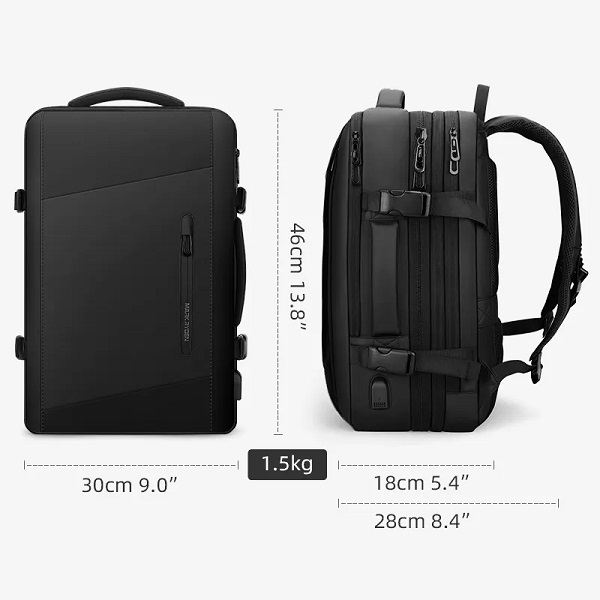 Mark Ryden large capacity raincoat backpack travel laptop backpack bag men