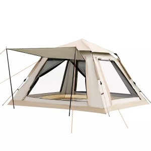 Summer Ventilation on All Sides Quick Opening Tent Collapsible Camping Tent with Mesh Screen Automatic Camping Tent
