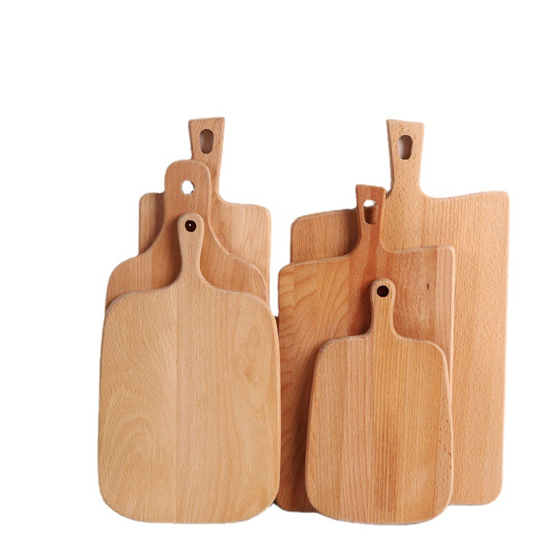 Beech cutting board, pizza board, hanging cut fruit, cutting board, handle, wooden cutting board, solid wood cutting board, one piece dropshipping