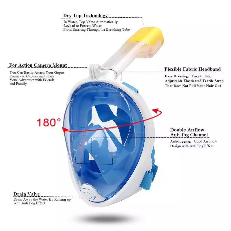 Custom diving mask factory provides new fashion diving equipment