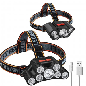 USB charging portable flashlight lantern headlight