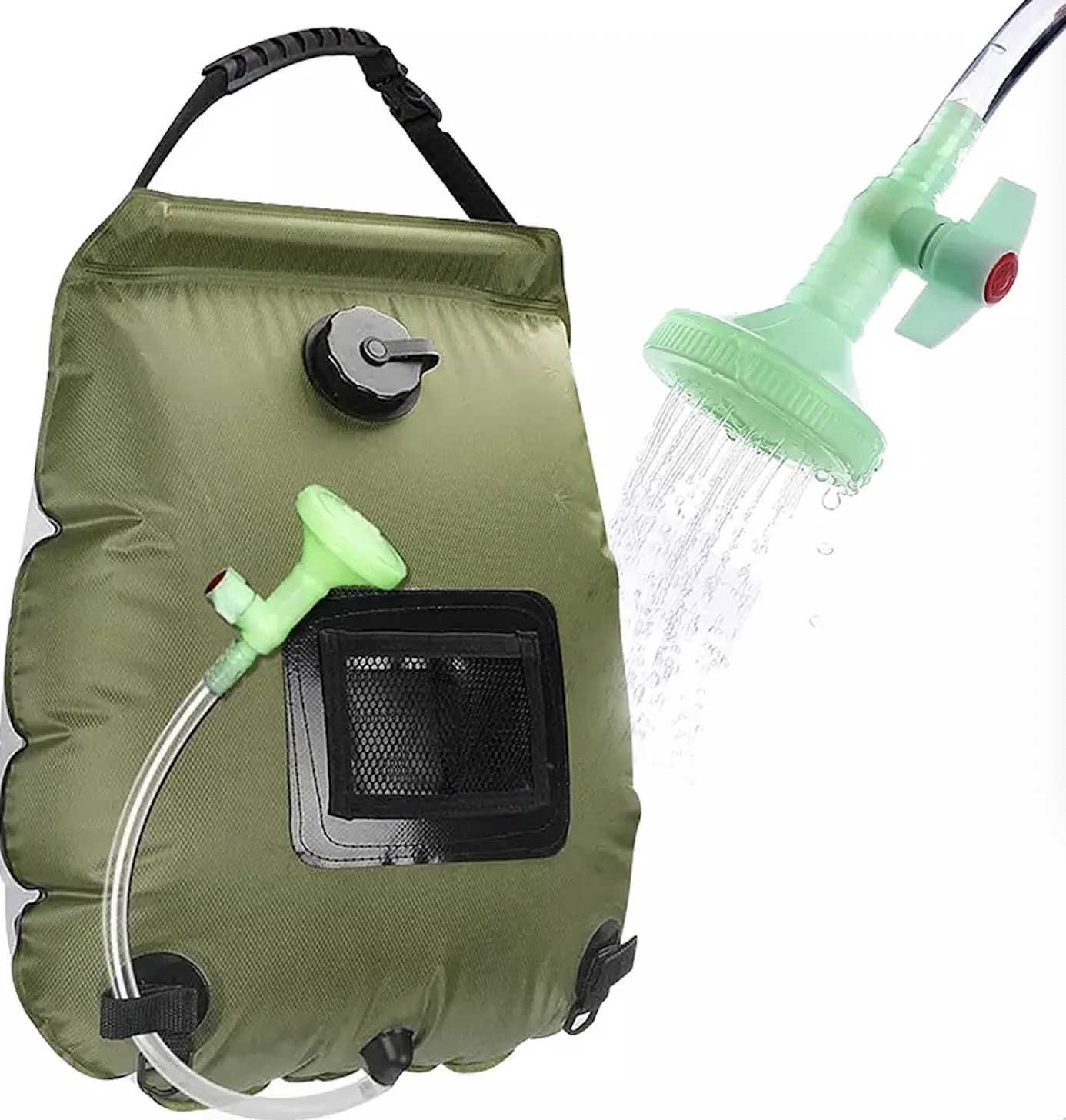 Factory OEM 20L outdoor PVC Hiking travelling Beach portable pool camping solar bath shower heating water bag Featured Image