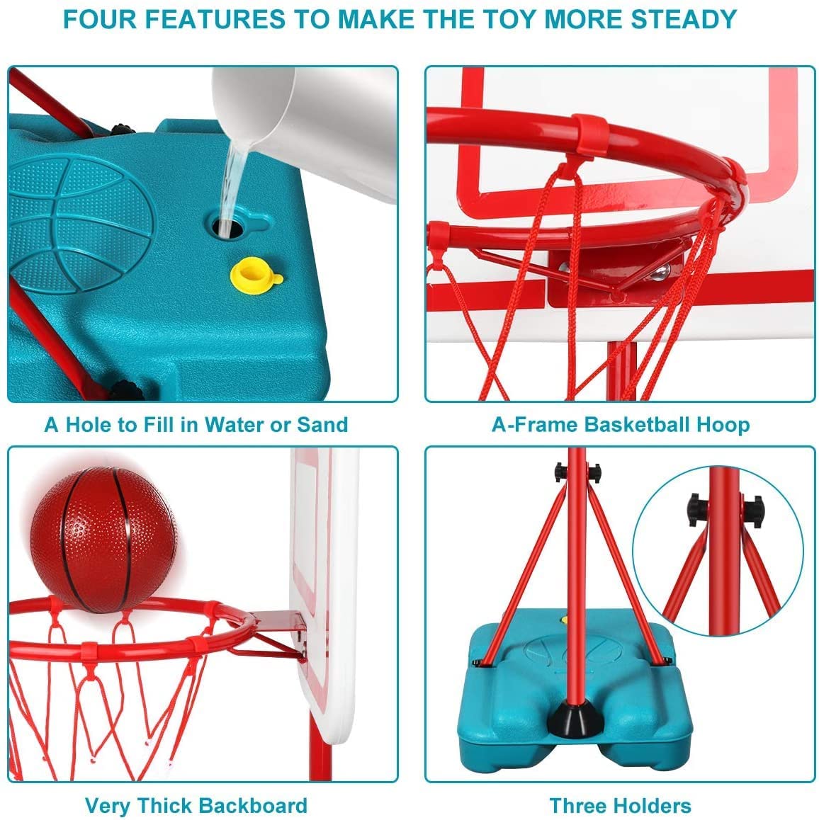 Best Choice kids basketball hoop set game,mini basketball hoop adjustable with stand