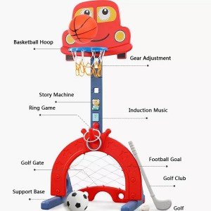 High quality children toys box shooting frame indoor sports mini basketball hoop rack can lift plastic baby basketball stand