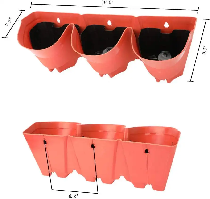 Plastic Vertical Green Stackable Self Watering Flower Pot Tower Green Wall Planter