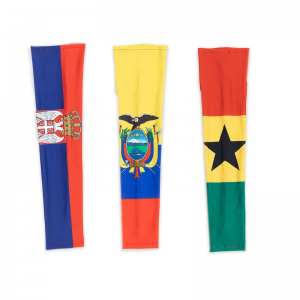  Summer Outdoor Sun Protection Ice Silk Football Sports Fans National Flag Sleeves