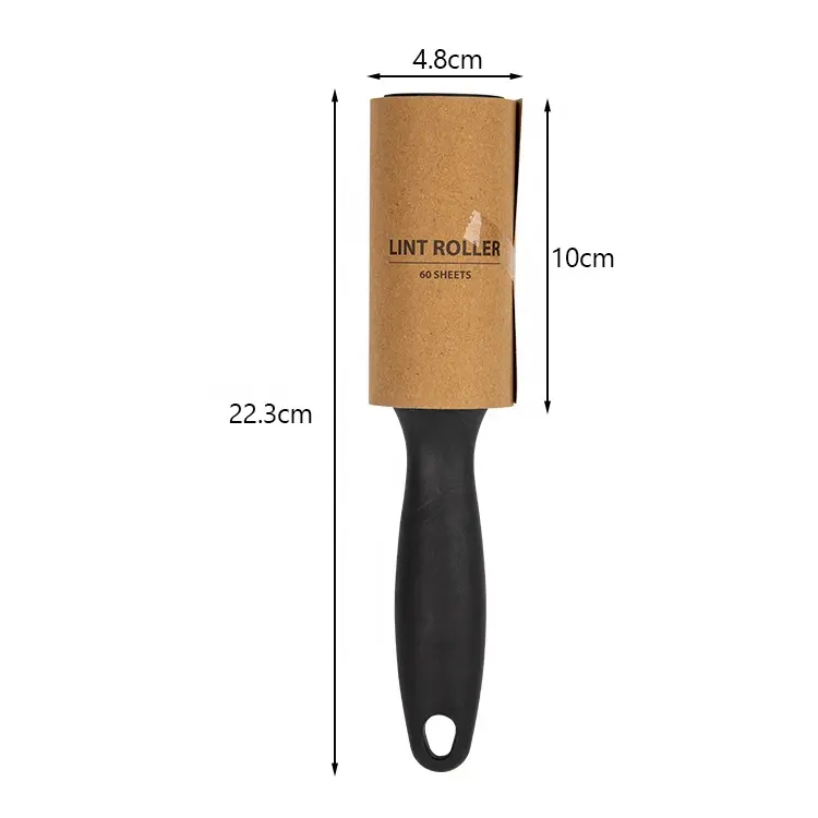 Household Extra Sticky Dust Furniture 60 Sheets Refills Clothing Couch Lint Rollers Custom Logo Lint Remover Roller For Pet Hair