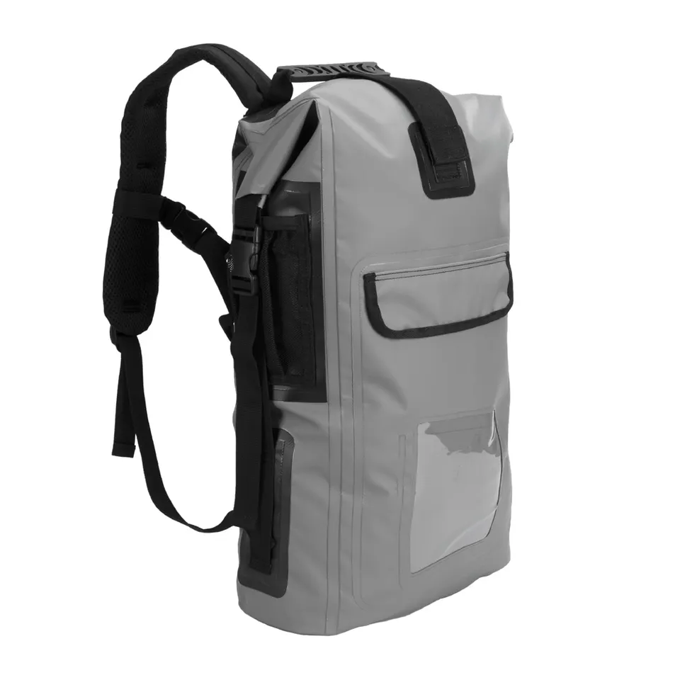 Promotional durable easy cleaning 20 liter fully waterproof hiking bag