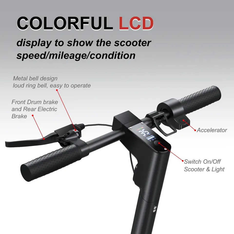 Foldable 10″ Air Tyre 14.5AH Battery 40Km Range 500W Electric Scooter Europe Germany USA UK Warehouse Drop Shipping