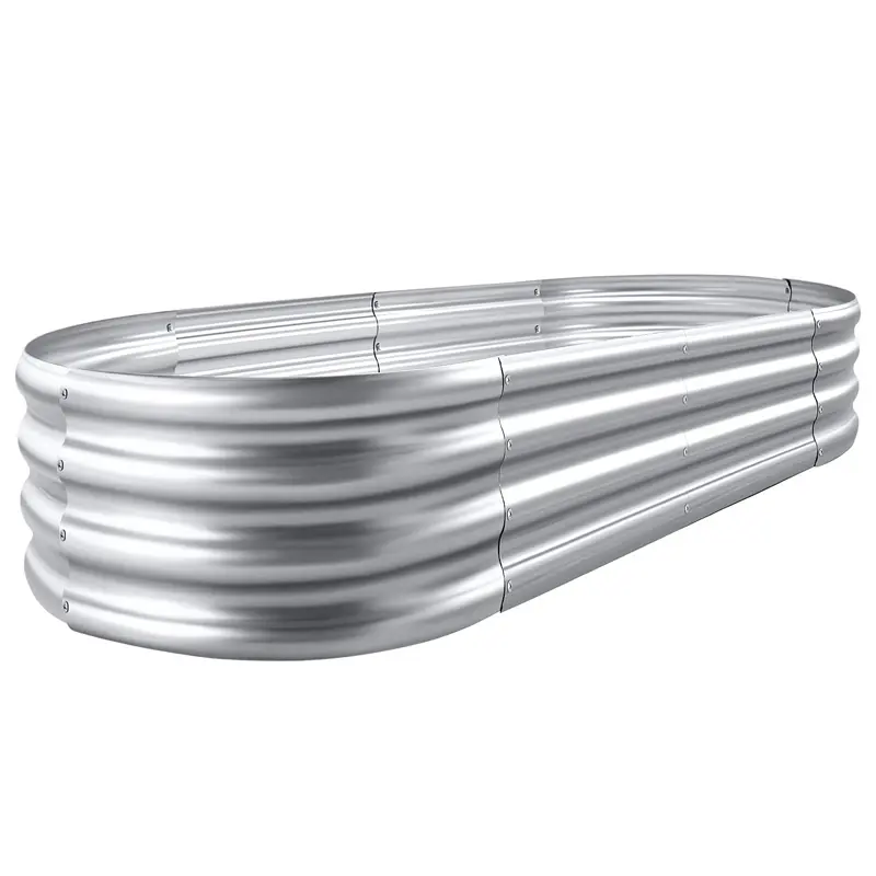 Galvanized Raised Bed Kit Galvanized Planter Raised Boxes Outdoor Oval Large Metal Raised Garden Beds Vegetables Featured Image