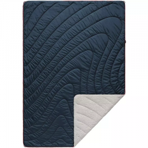 Outdoor travel waterproof nylon quilted fluffy camping blanket