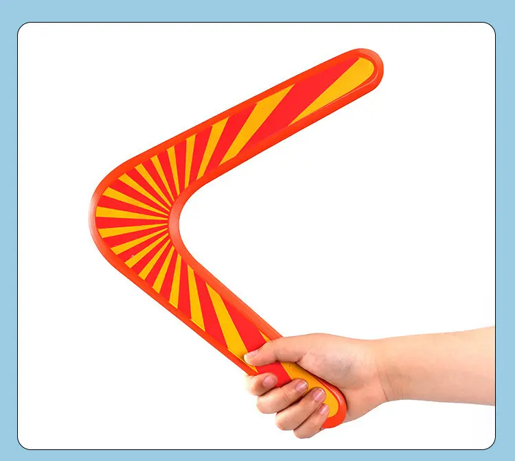 Custom Wholesale Wooden Boomerang Disc Flying Toys for Children Outdoor Sport Game Bumerang Windstick Returning Saucer