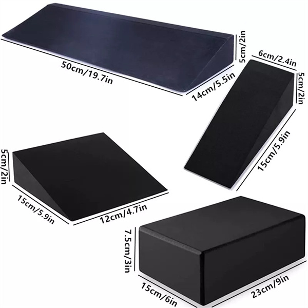 Multi Purpose Adjustable Non-Slip Squat Wedge Blocks Yoga Wedge Blocks for Heel Elevated Squat Weightlifting