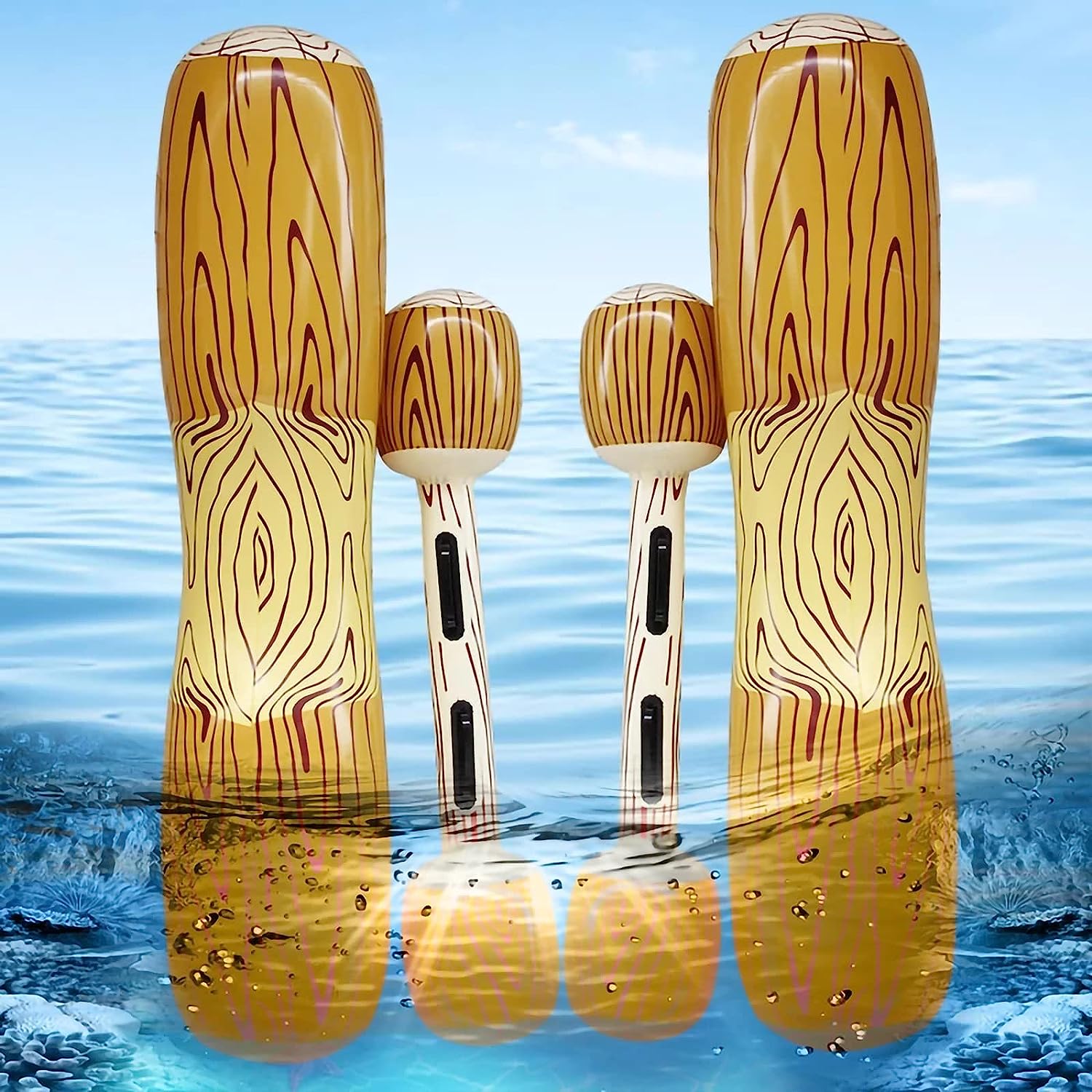 Pool Pontoon Boat Battle Log Drift, Inflatable Pool Pontoon Boat Row Toys