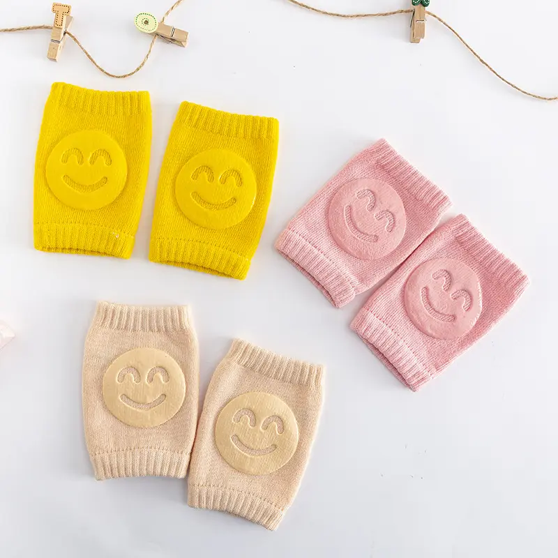 baby Cheap Cute Protector Love Smile Anti Slip Baby Crawling Elbow And Knee Pads Cotton Baby Knee