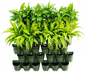 Plastic Vertical Green Stackable Self Watering Flower Pot Tower Green Wall Planter