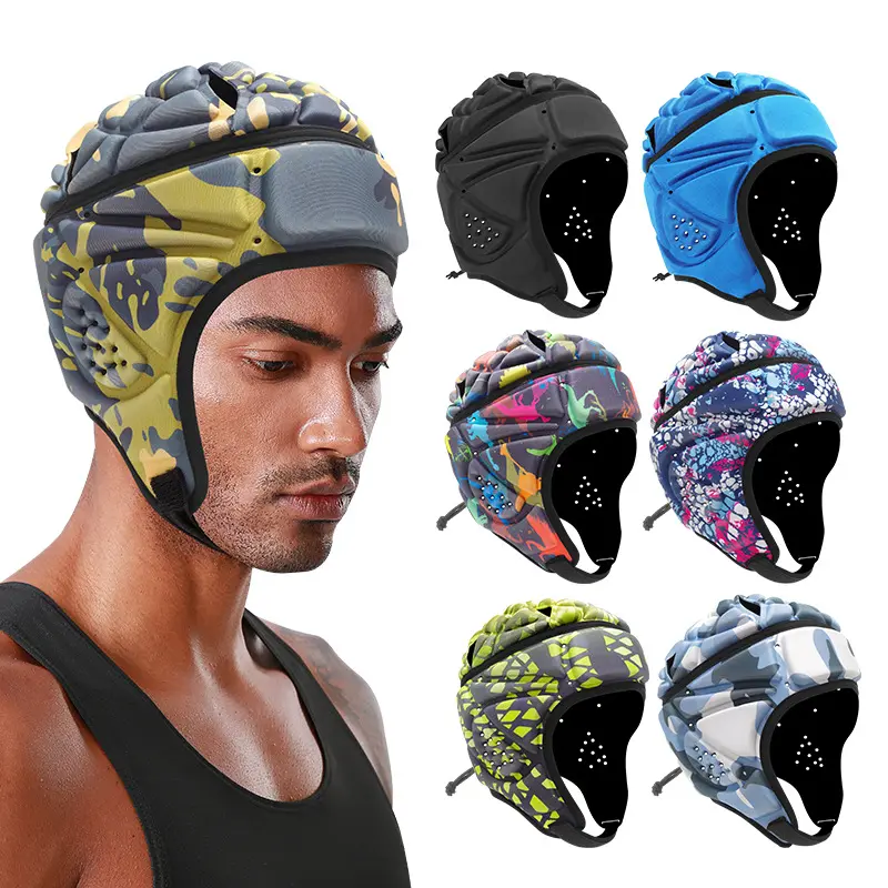 Customized Soft Shell Protective Soccer Rugby Goalkeeper goalie hockey helmet Featured Image