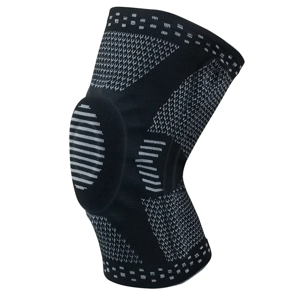 Professional sports knee pads fitness spring support silicone anti-collision knee pads riding leggings basketball climbing guard