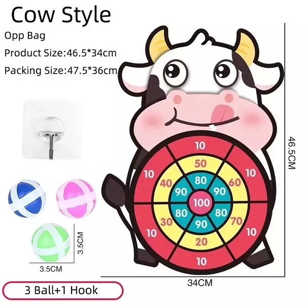Children Cartoon Animal throw sticky target ball toy dart target Cute Elephant Target Dart toy