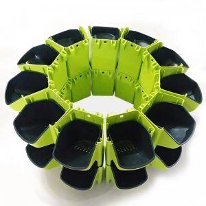 Movable Plant Wall Greening Balcony Vegetable Planting Pot Resin Plastic Combination Flower Pot
