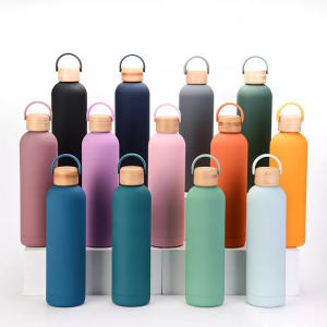 Insulated water cup frosted stainless steel outdoor yoga pot