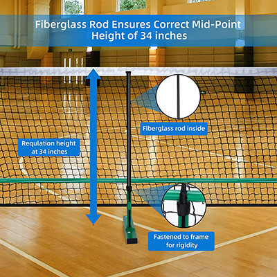 Latest Design Outdoor Swift Retractable Portable Pickleball Net Manufacturer In China