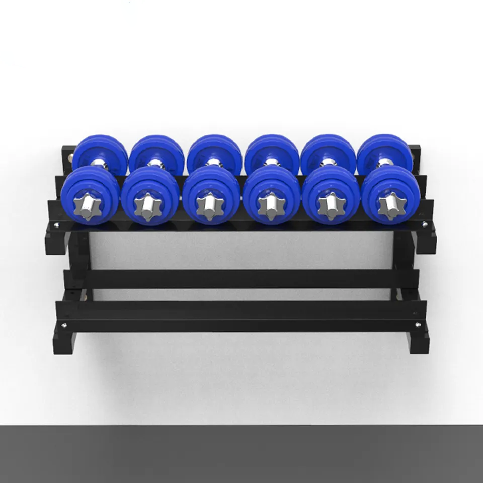Gym metal storage wall mounted fitness dumbbell stand