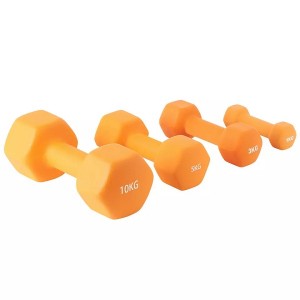 Guli Fitness Custom Color 1kg 3kg 5kg 10kg Vinyl Dumbbell Weights Aerobic Gym Women Kid Hex Neoprene Dumbbell Set