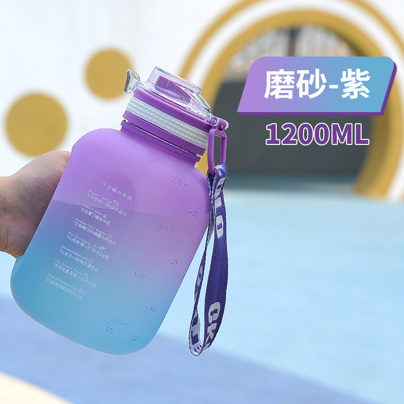 Internet celebrity small ton barrel, large capacity sports fitness male and female students portable plastic cup, potbelly space cup ton ton