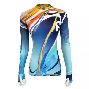 Wholesale sbart long sleeve surf shirts quick dry design your own rash vest swimming shirt custom rash guard