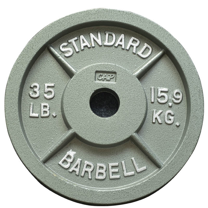 Dumbbell blade barbell small hole plated silver disc