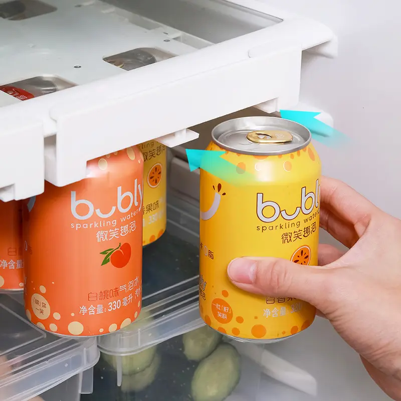 Refrigerator Hanging Can Storage Rack Drink Coke Canned Beer Storage Organizer Kitchen Supplies