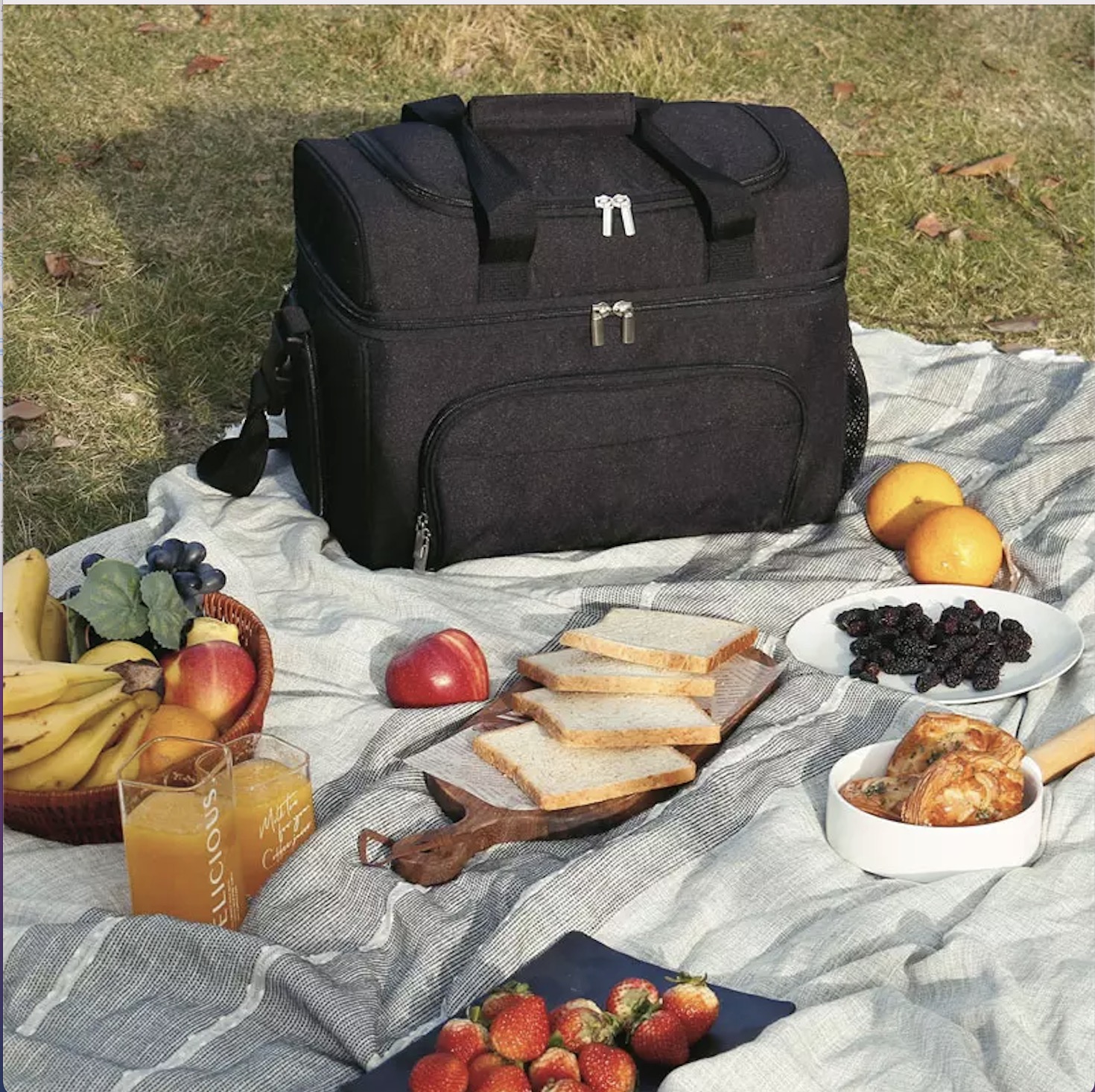 Amazon Hot Sale Insulated Cooler Bag Cooler Bag Lightweight Portable Cooler Tote for Camping Family Outdoor Activities Large