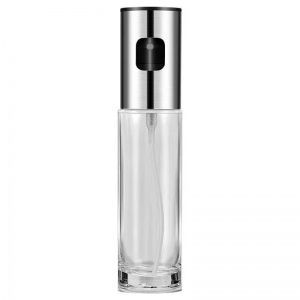 Rust steel injector Press-type injector bottle, vinaigrette bottle, household kitchen glass oil bottle, barbecue oil bottle
