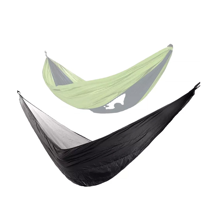 Ultra light portable camping hammock with mosquito net, large travel parachute hammock Featured Image