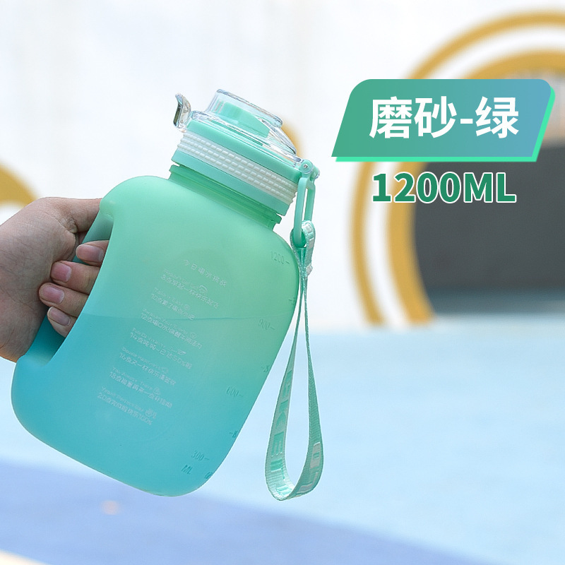Internet celebrity small ton barrel, large capacity sports fitness male and female students portable plastic cup, potbelly space cup ton ton