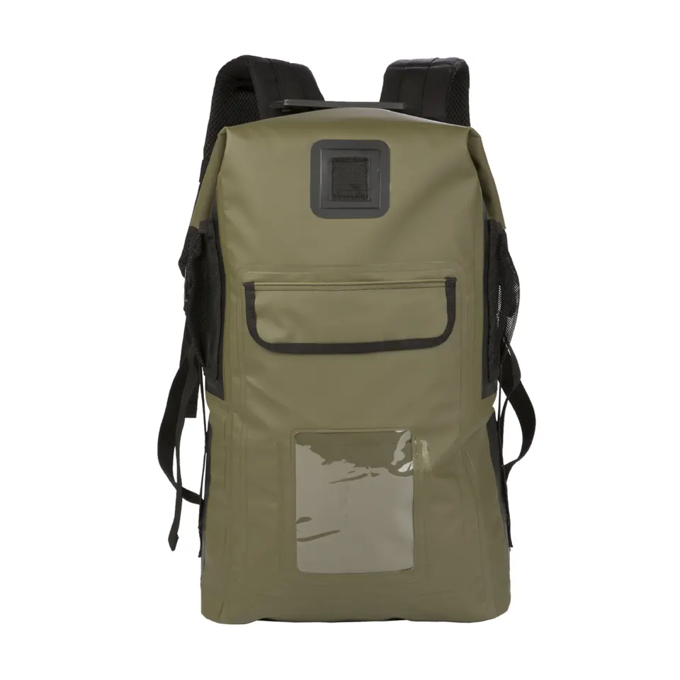 Promotional durable easy cleaning 20 liter fully waterproof hiking bag