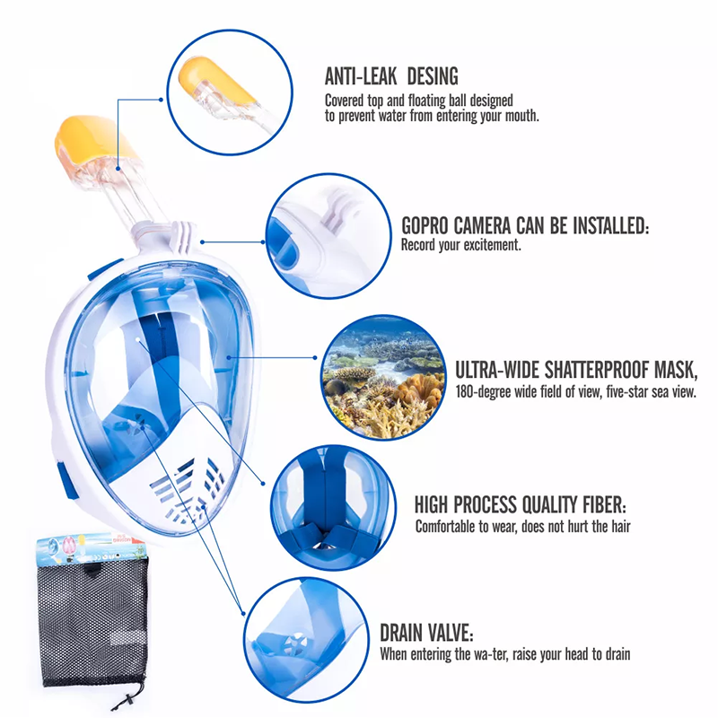 Custom diving mask factory provides new fashion diving equipment