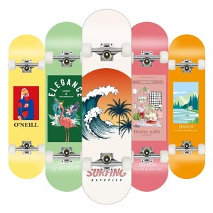 Amazon hot sale Cruiser Skate Board with High elastic PU wheel for adults teens adults and kids maple wood Skateboards