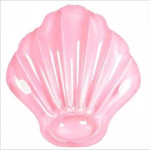 Holiday swim party toy inflatable pearl shell pool floating mattress