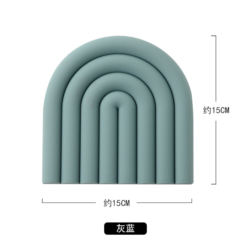 Nordic Modiran rainbow silicone mat pot mat heat insulation mat dining table mat heat resistant high temperature resistant coaster thickened and scalded