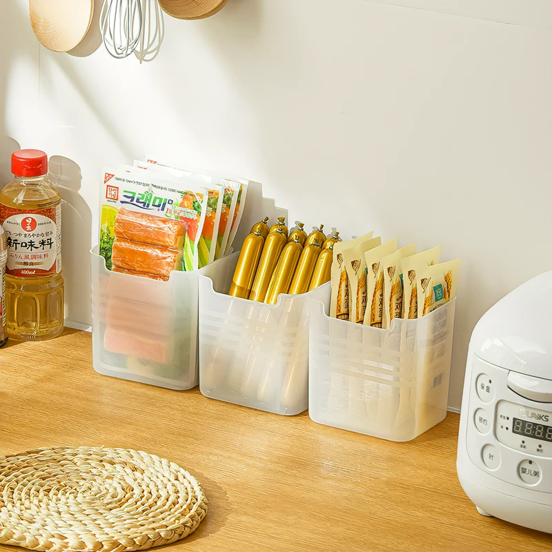 Refrigerator side door storage box, long strip food, food classification, crisper box, home kitchen finishing PP storage box
